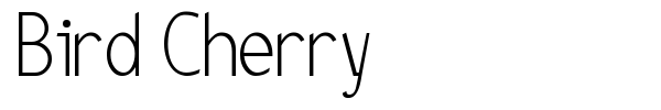 Bird Cherry font preview